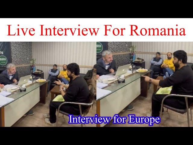 Live interview for Europe | Jobs interview for romania | important video |