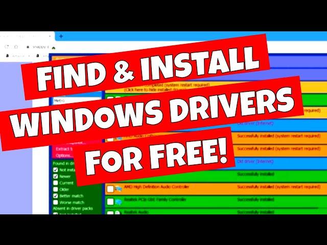 Find & Install Windows PC Drivers AUTOMATICALLY For Free