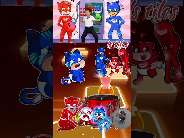 PJ Masks - Owlette  CatBoy  Night Ninja Romeo X Coffin Dance Song Tiles Hop #shorts​feed #pjmasks