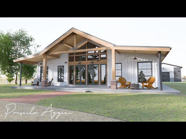 Barndominium Home with Shipping Container - Shipping Container House