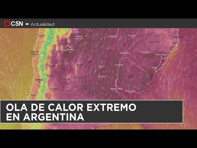 CALOR EXTREMO en ARGENTINA: rige una ALERTA por ALTAS TEMPERATURAS