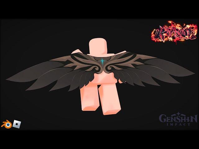 Wings of First Flight Genshin Modeling Timelapse | Blender & Roblox