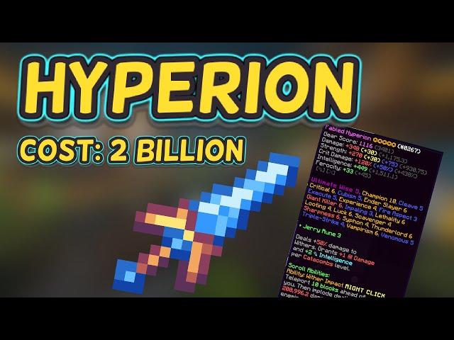 I Crafted a Hyperion the BEST Weapon in the Game [Hypixel Skyblock]