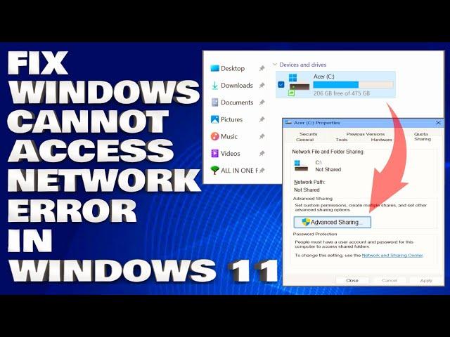 How To Fix Windows Cannot Access Network Error in Windows 11/10 [Solution]