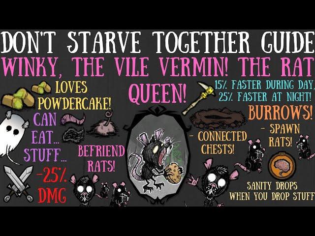 Winky, The Vile Vermin Is Here! The Rat Queen! - Don't Starve Together Uncompromising Mode [MOD]