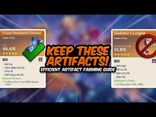 Efficient Artifact Guide (SAVE YOUR RESIN) - What To Keep & What To Throw Away | Genshin Impact