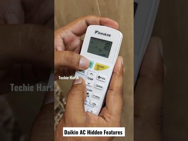 Daikin AC Remote Hidden Features  #shorts #daikin #techieharsh #airconditioner #ytshortsindia