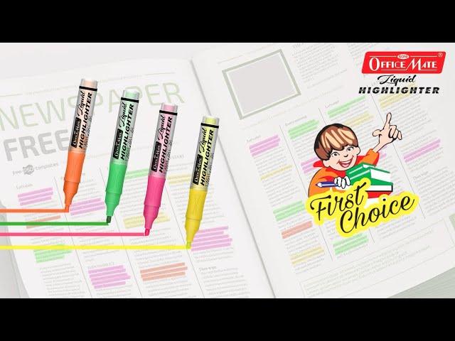 Soni OfficeMate Liquid Highlighter Pen |  The BEST Highlighter for Studying!