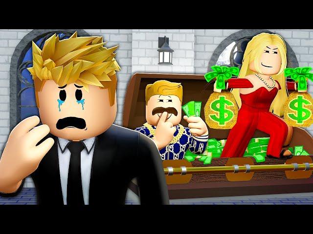 His REAL PARENTS FAKED Their FUNERAL?! (Roblox Movie)