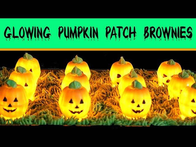 Chocolate Brownie Pumpkin Patch Recipe | How to Make GLOWING Halloween BROWNIES Pie