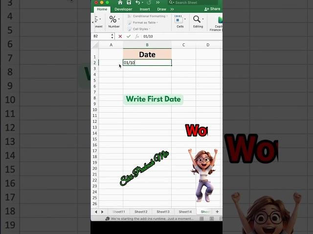  Excel Mein Dates Autofill Kaise Karein | Simple Tricks in Seconds_ || #excel #exceltips #shorts
