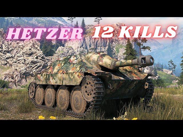 Jagdpanzer 38(t) Hetzer  12 Frags 3.5K Damage World of Tanks , WoT Replays tank game