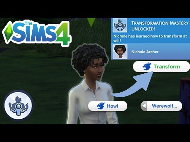 How To Get Werewolf Transformation Mastery (Transform At Your Own Will) - The Sims 4