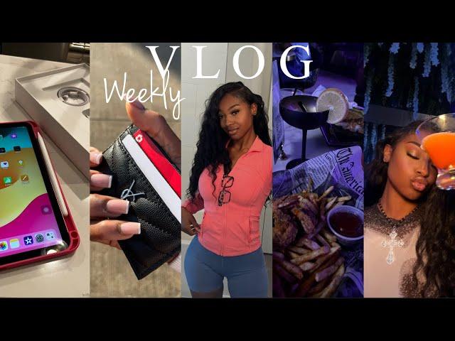 WEEKLY VLOG | LATE NIGHT OUT W/ NEW FRIEND, UNBOXING NEW IPAD, NEW HAIR & NAILS, GYM + GRWM & MORE!