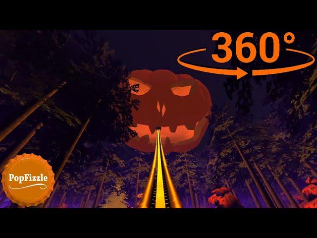 360 Video || Halloween Roller Coaster || Holiday Animation VR