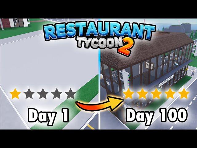 Can you reach 5 star restaurant within 100 days in Restaurant Tycoon 2? (Roblox Restaurant Tycoon 2)