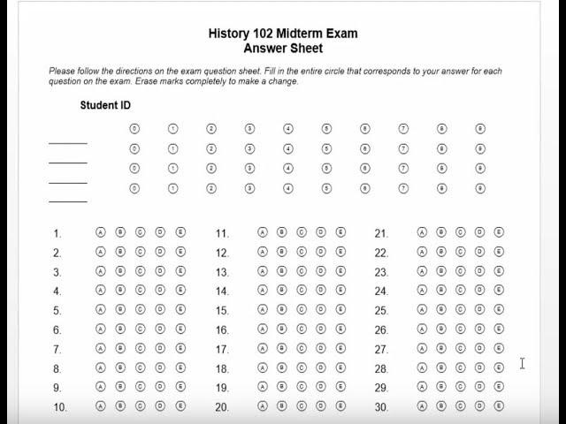 How to Create a Multiple Choice Test Answer Sheet In Word for Remark Office OMR