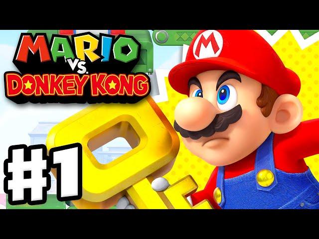 Mario vs. Donkey Kong - Gameplay Walkthrough Part 1 - World 1 Mario Toy Company