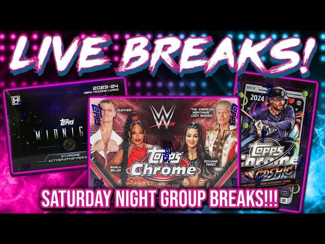 SATURDAY NIGHT BREAKS!! | WWE Breaks  + Prizm & Midnight NBA + Chrome NFL + More (RGL 3853-3864)