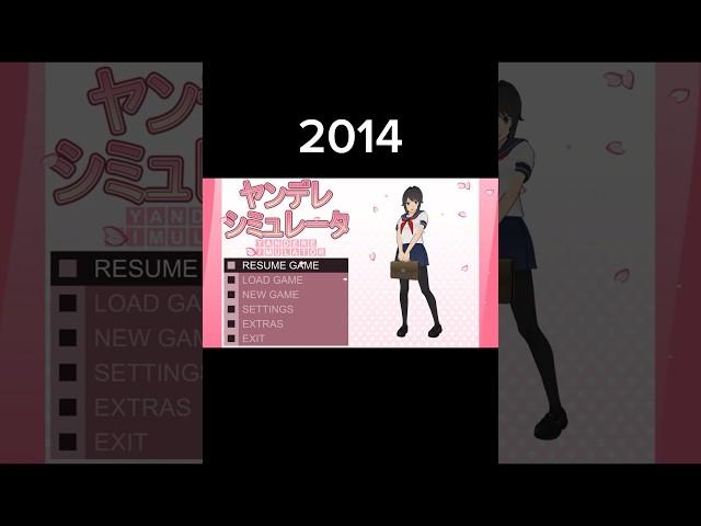 evolution of yandere sim intro screen #yanderesimulator #shorts