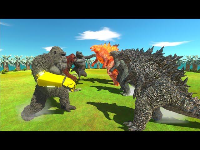 Legendary Showdown - Kong Faction vs Godzilla faction | Animal Revolt Battle Simulator