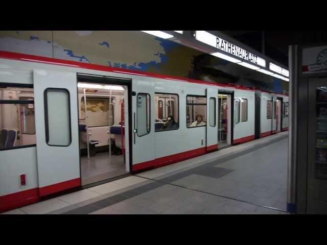 U-Bahn Nürnberg Bahnhof Rathenauplatz U2 & Straßenbahn [HD]