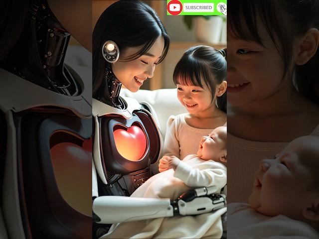 Robot Mom’s Shining Heart A Baby’s Pure Smile ️️ #tech #technology #future #meibot #fyp #robot