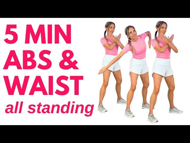 5 Minute AB BLAST to Get You TONED at Home | All Standing Ab Exercises