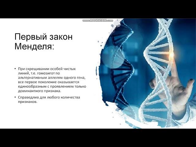 10 класс. Основы генетики. Гибридологический метод изучения наследственности. Законы Менделя