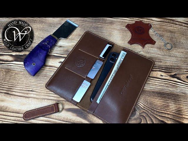 Purse/портмоне bi-fold long wallet из кожи от #wildleathercraft