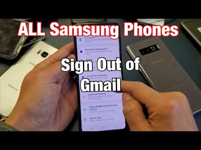 ALL SAMSUNG PHONES: HOW TO SIGN OUT OF GMAIL (GOOGLE EMAIL ACCOUNT)