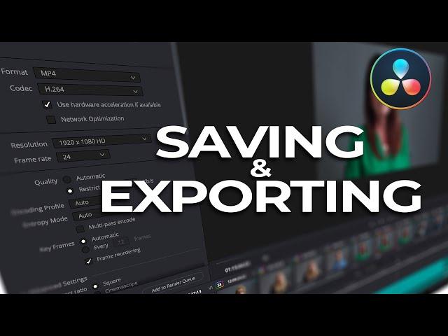 Saving & Exporting in Davinci Resolve 16 & 17