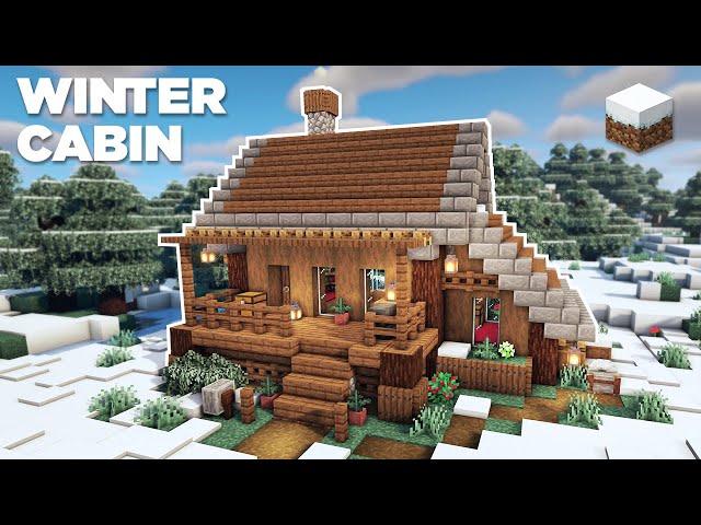 Winter Cabin Tutorial ️ | How to Build a Cozy Winter House | Minecraft