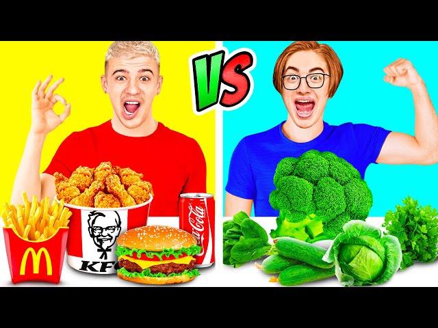 VEGANES vs FASTFOOD CHALLENGE