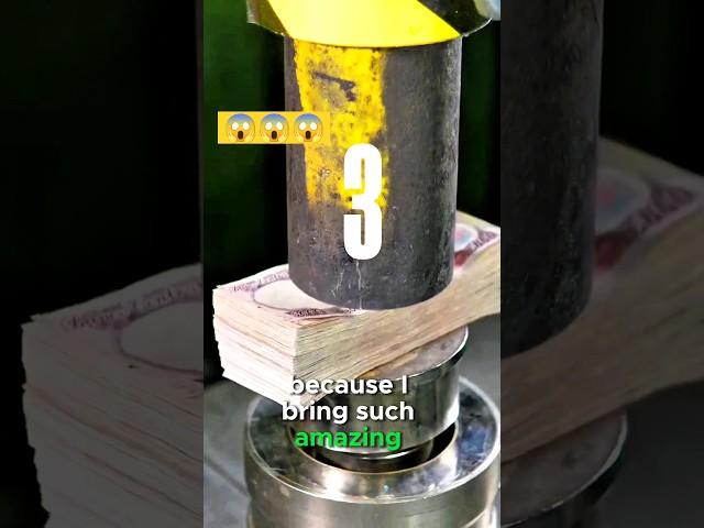 Crushing Money By Hydraulic press | Money Vs Hydraulic press #shortsfeed #shorts  #hydraulicpress