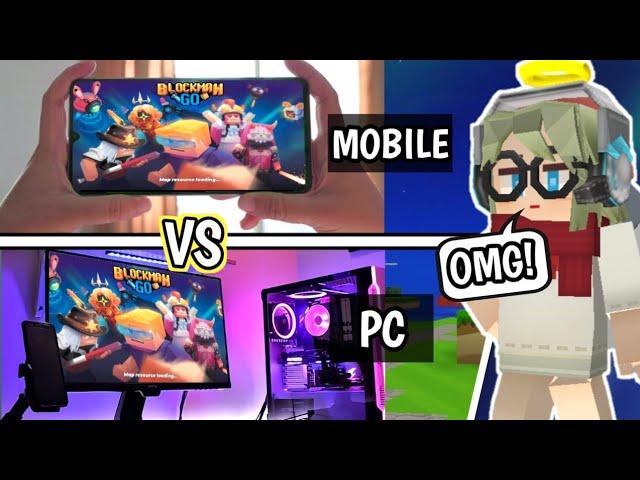 Mobile Vs PC in Bedwars!! [Blockman Go]