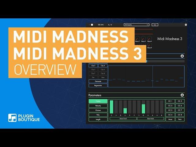 MIDI Madness 3 | Generate MIDI Melodies, Chord Progressions &  Bass lines Plugin