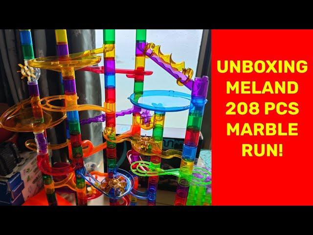 Unboxing Meland 208 Pieces Marble Run Set! (Never Seen Before Pieces)