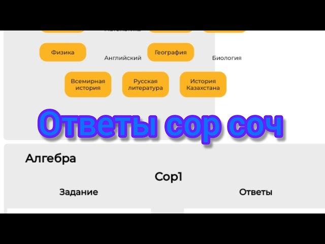 Нашли ответы сор соч