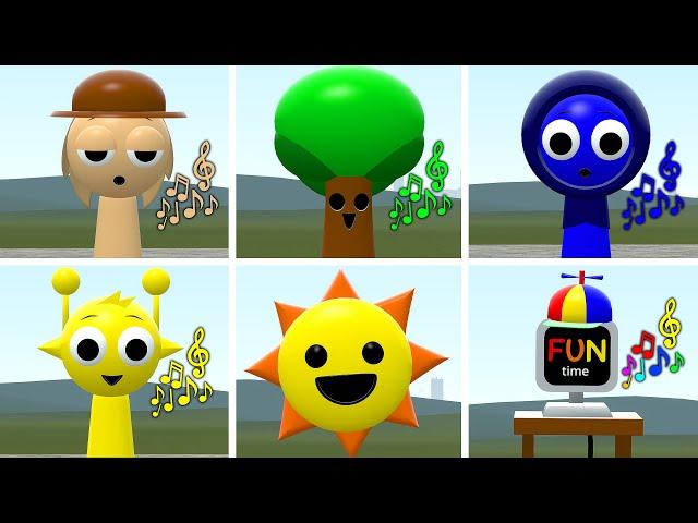 WHAT IF I MAKE A SONG WITH SPRUNKI Part 3 In Garry's Mod [ Mr Tree, Mr Sun, Mr Fun Computer ]