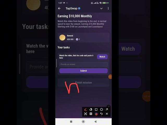Earning $10,000 Monthly | 10th November Tapswap Watch Video Code