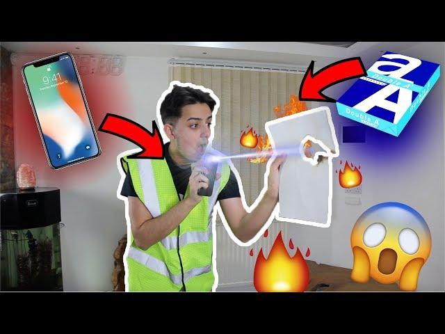 CAN AN IPHONE X FLASHLIGHT BURN THROUGH PAPER? (GONE WRONG)