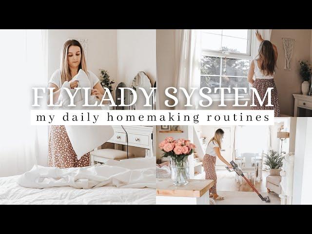 FLYLADY FULL DAILY ROUTINE | day in the life of a homemaker, cleaning motivation, speed cleaning