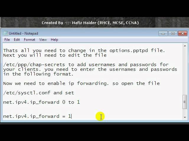 Linux VPN Server Configuration (Hafiz Haider)
