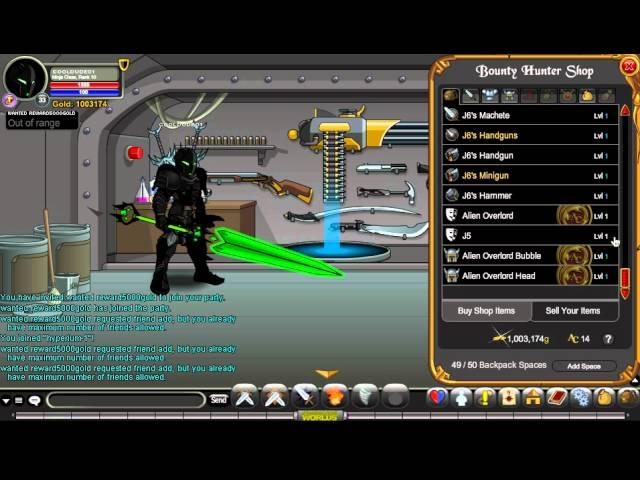 AQW - How to Unlock J6's Weapon Shop