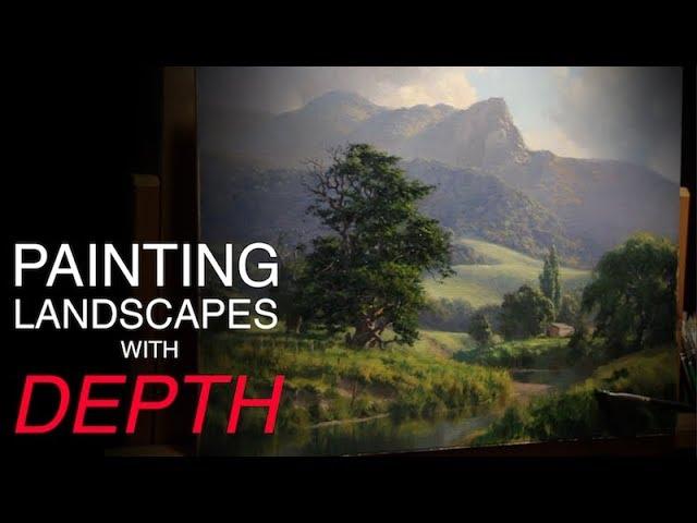 How to paint LANDSCAPES with DEPTH - Atmospheric PERSPECTIVE!