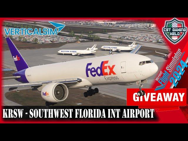 MSFS | NEW Verticalsim KRSW *GIVEAWAY* | FedEx OPS SW Florida - Memphis  | #msfs2024 #giveaway