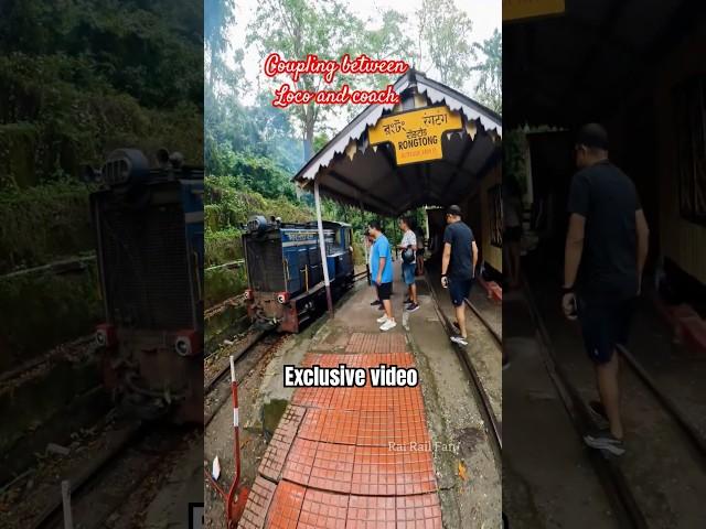 Coupling between NDM6 loco and First class coach. #toytrain #rongtong #railfans #dhr #unesco