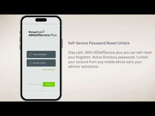 ManageEngine ADSelfService Plus iPhone app for password management