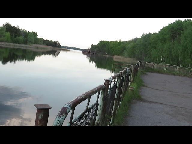 An abandoned river port on the Pripyat River